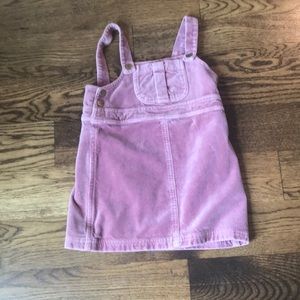 Purple overall dress